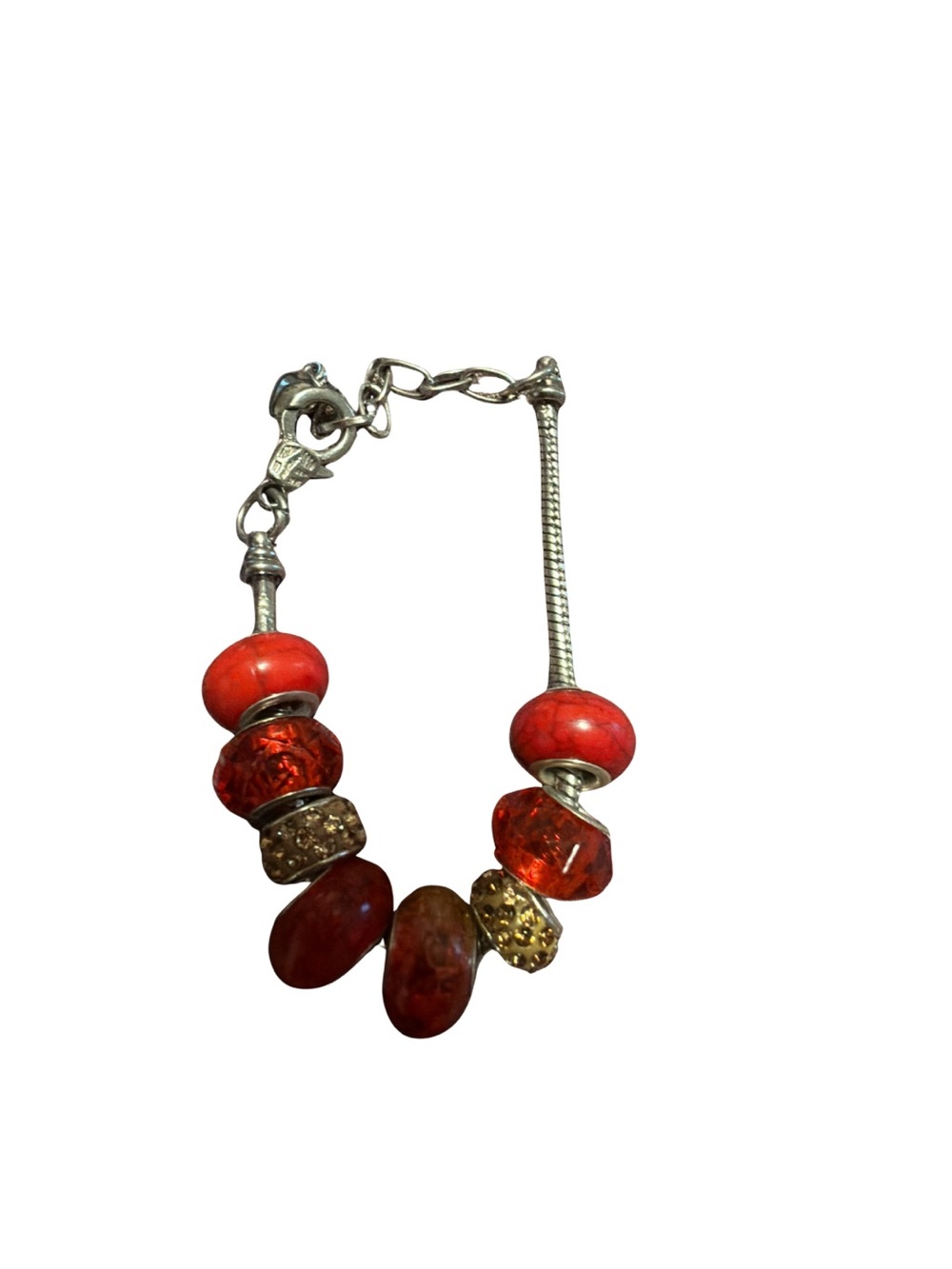 Red Bead Charm Bracelet - Women Jewelry